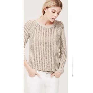 Lou & Grey  Round Neck Open Knit sweater